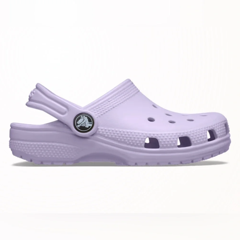 CROCS Bundle: 2 Kid Clog Waterproof Play Shoe Slip-On Light Purple C7 C8